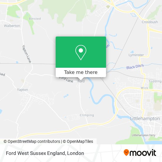 Ford West Sussex England map