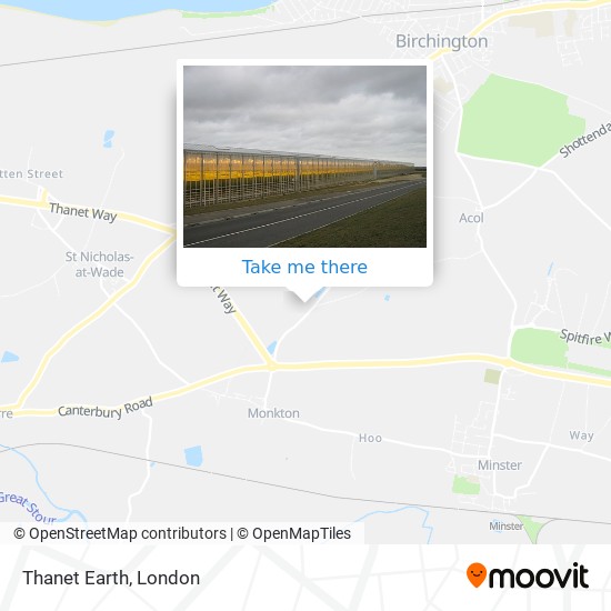 Thanet Earth map