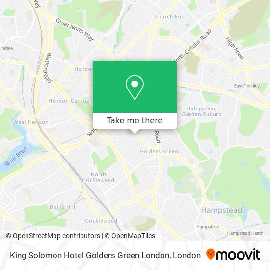King Solomon Hotel Golders Green London map