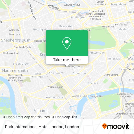 Park International Hotel London map
