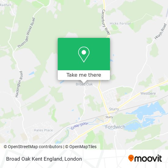 Broad Oak Kent England map