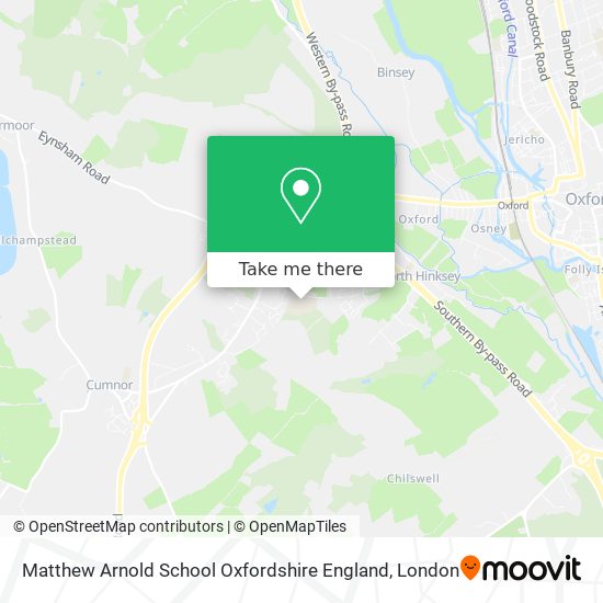 Matthew Arnold School Oxfordshire England map