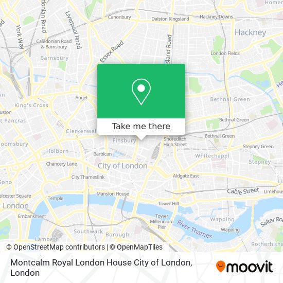 Montcalm Royal London House City of London map
