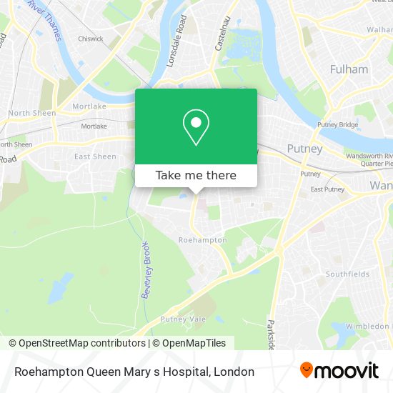 Roehampton Queen Mary s Hospital map