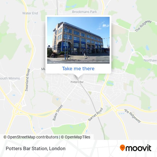 Potters Bar Station map