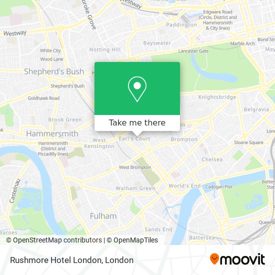 Rushmore Hotel London map