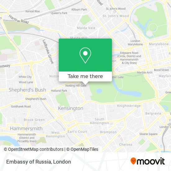 Embassy of Russia map