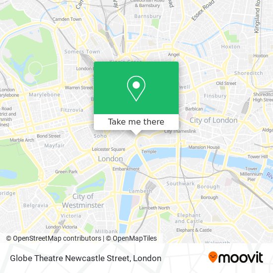 Globe Theatre Newcastle Street map