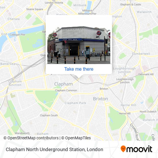 Clapham North Underground Station map