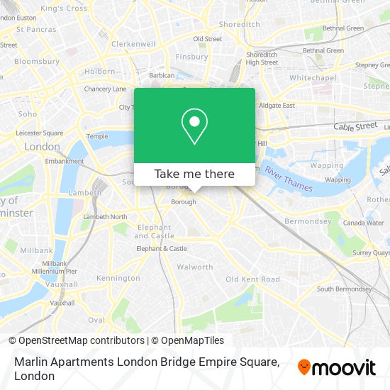 Marlin Apartments London Bridge Empire Square map