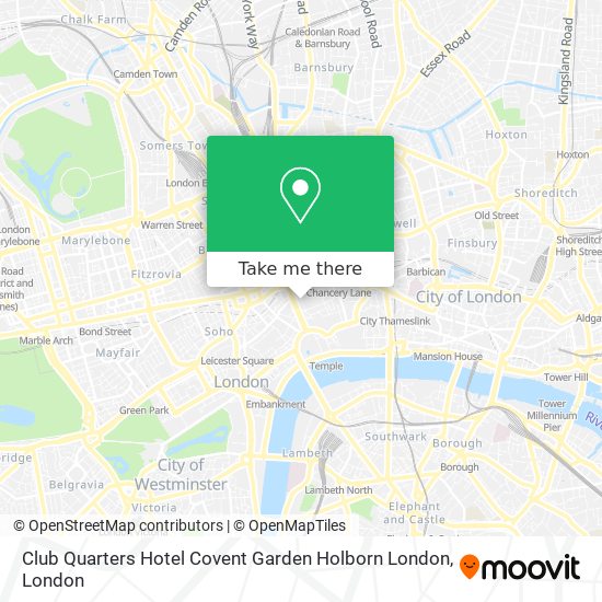 Club Quarters Hotel Covent Garden Holborn London map