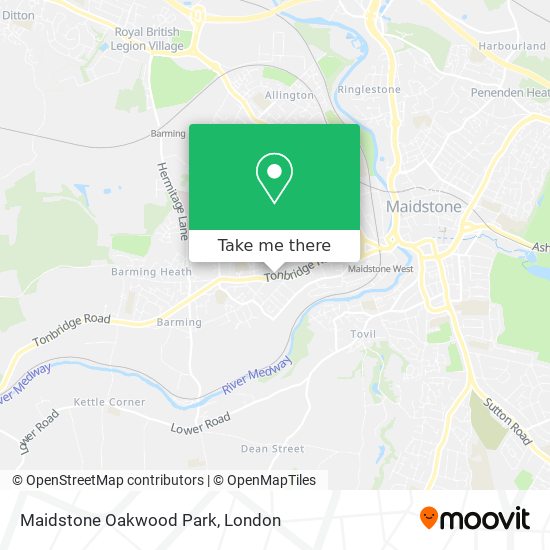 Maidstone Oakwood Park map