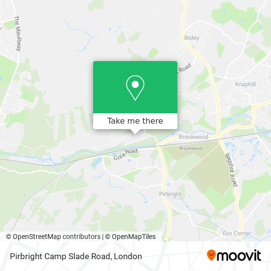 Pirbright Camp Slade Road map