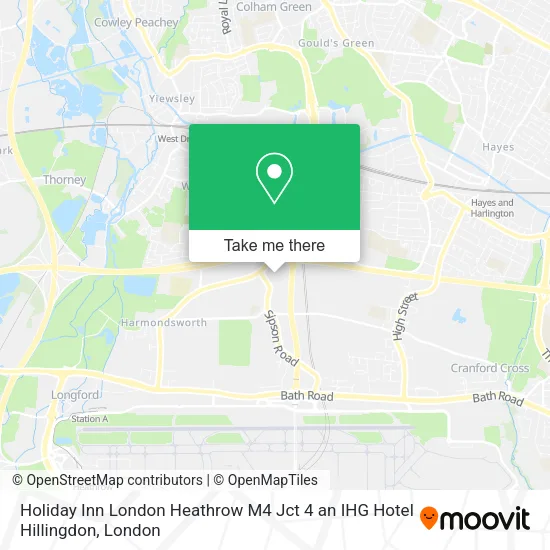 Holiday Inn London Heathrow M4 Jct 4 an IHG Hotel Hillingdon map