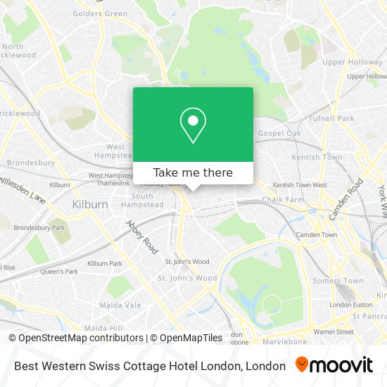 Best Western Swiss Cottage Hotel London map
