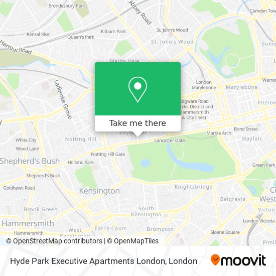 Hyde Park Executive Apartments London map