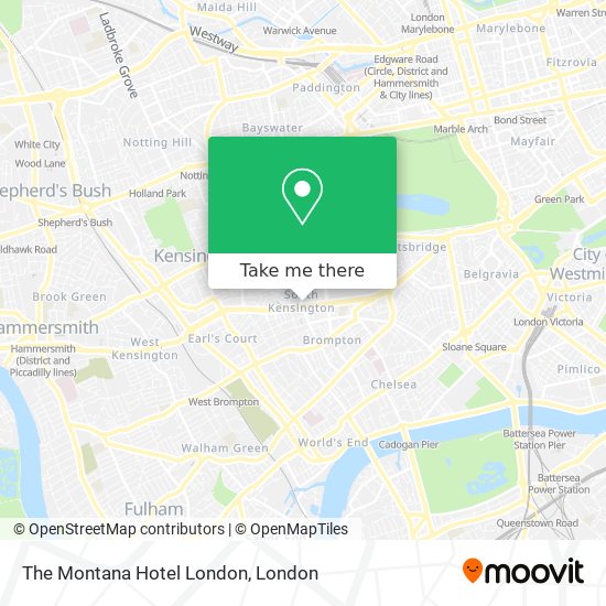 The Montana Hotel London map