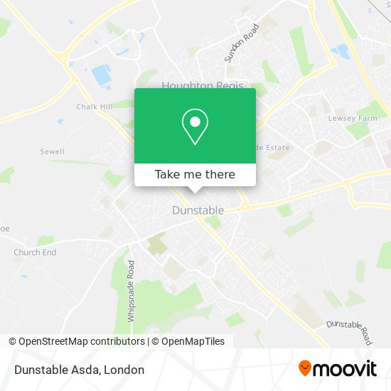 Dunstable Asda map
