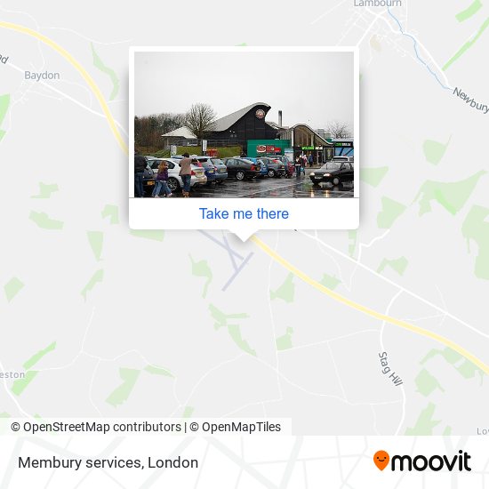 Membury services map