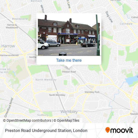 Preston Road Underground Station map