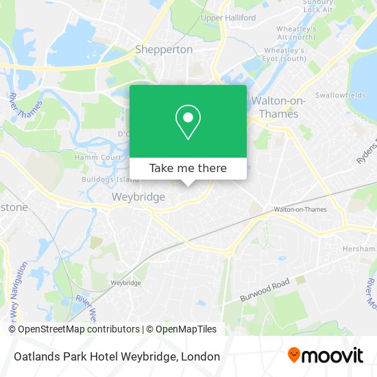 Oatlands Park Hotel Weybridge map
