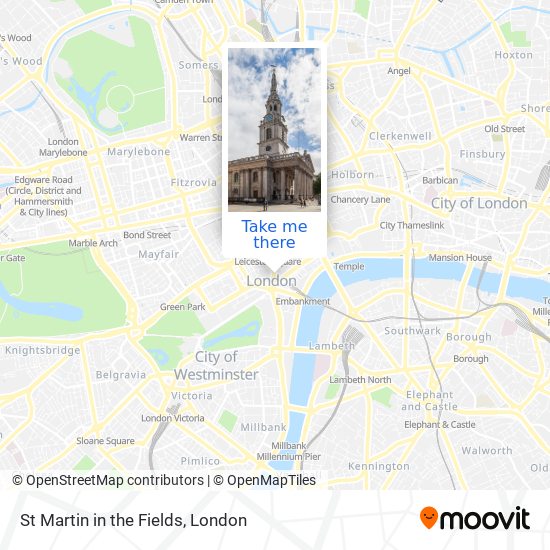 St Martin in the Fields map