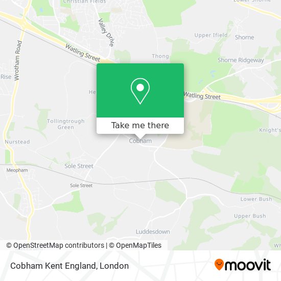 Cobham Kent England map
