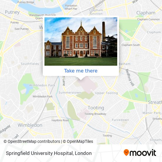 Springfield University Hospital map