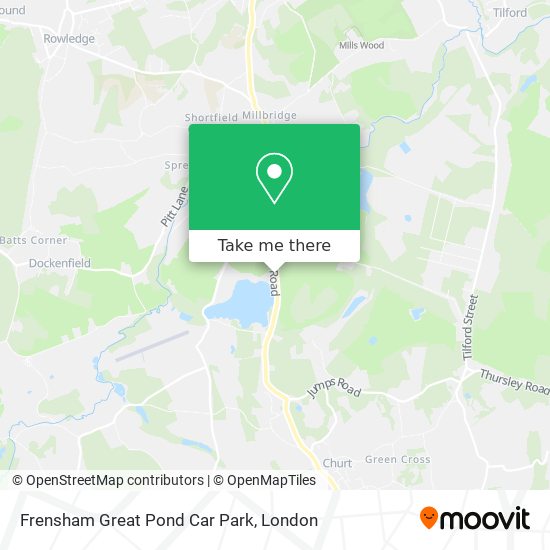 Frensham Great Pond Car Park map