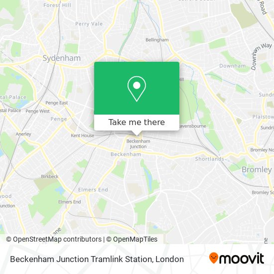 Beckenham Junction Tramlink Station map