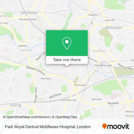 Park Royal Central Middlesex Hospital map