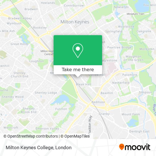 Milton Keynes College map