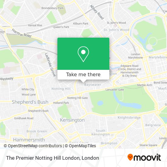 The Premier Notting Hill London map