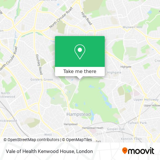 Vale of Health Kenwood House map