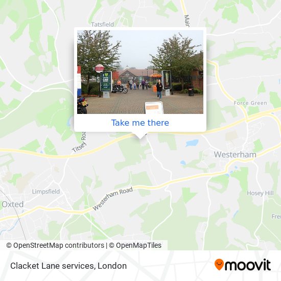 Clacket Lane services map
