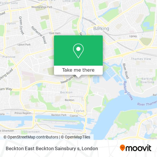 Beckton East Beckton Sainsbury s map