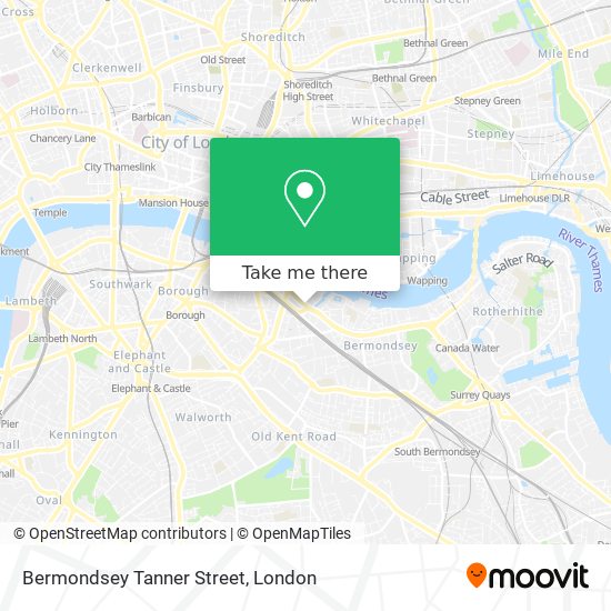 Bermondsey Tanner Street map