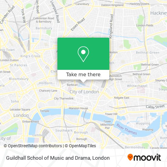 Guildhall School of Music and Drama map