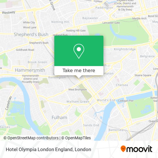 Hotel Olympia London England map