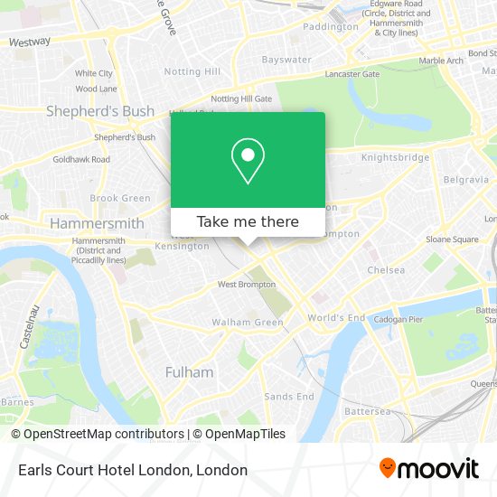 Earls Court Hotel London map
