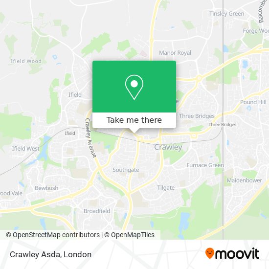 Crawley Asda map