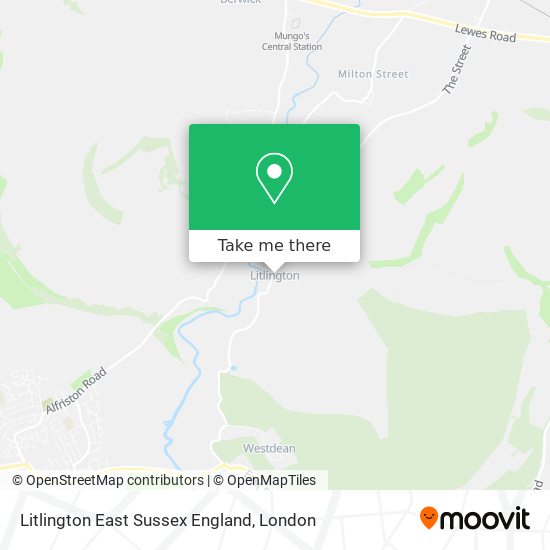 Litlington East Sussex England map