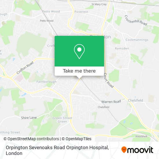 Orpington Sevenoaks Road Orpington Hospital map
