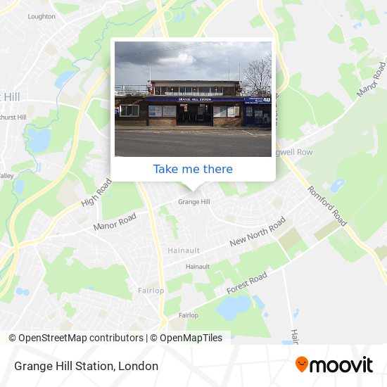 Grange Hill Station map