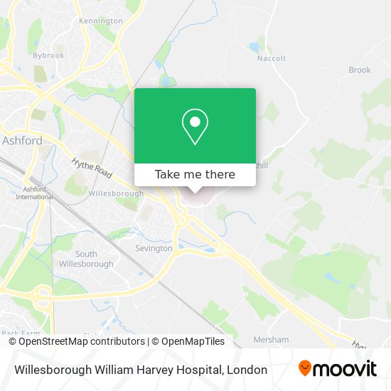 Willesborough William Harvey Hospital map