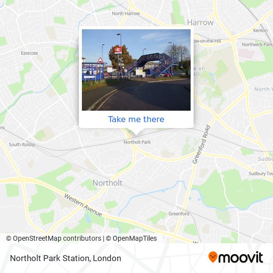 Northolt Park Station map