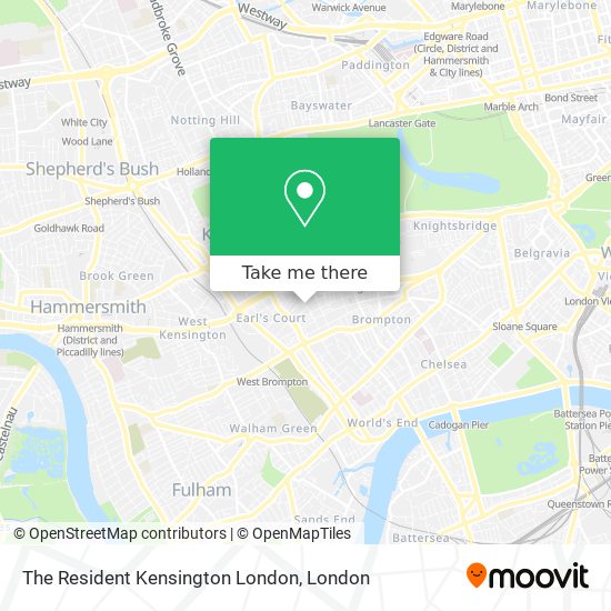 The Resident Kensington London map