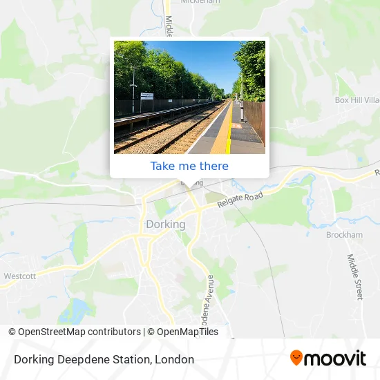 Dorking Deepdene Station map