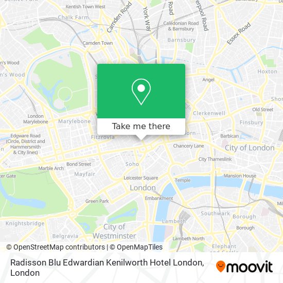 Radisson Blu Edwardian Kenilworth Hotel London map