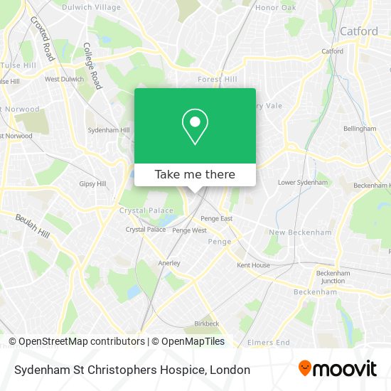 Sydenham St Christophers Hospice map